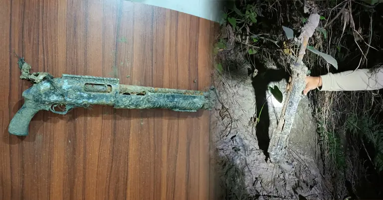 পরিত্যক্ত অবস্থায় উদ্ধার হওয়া শটগান